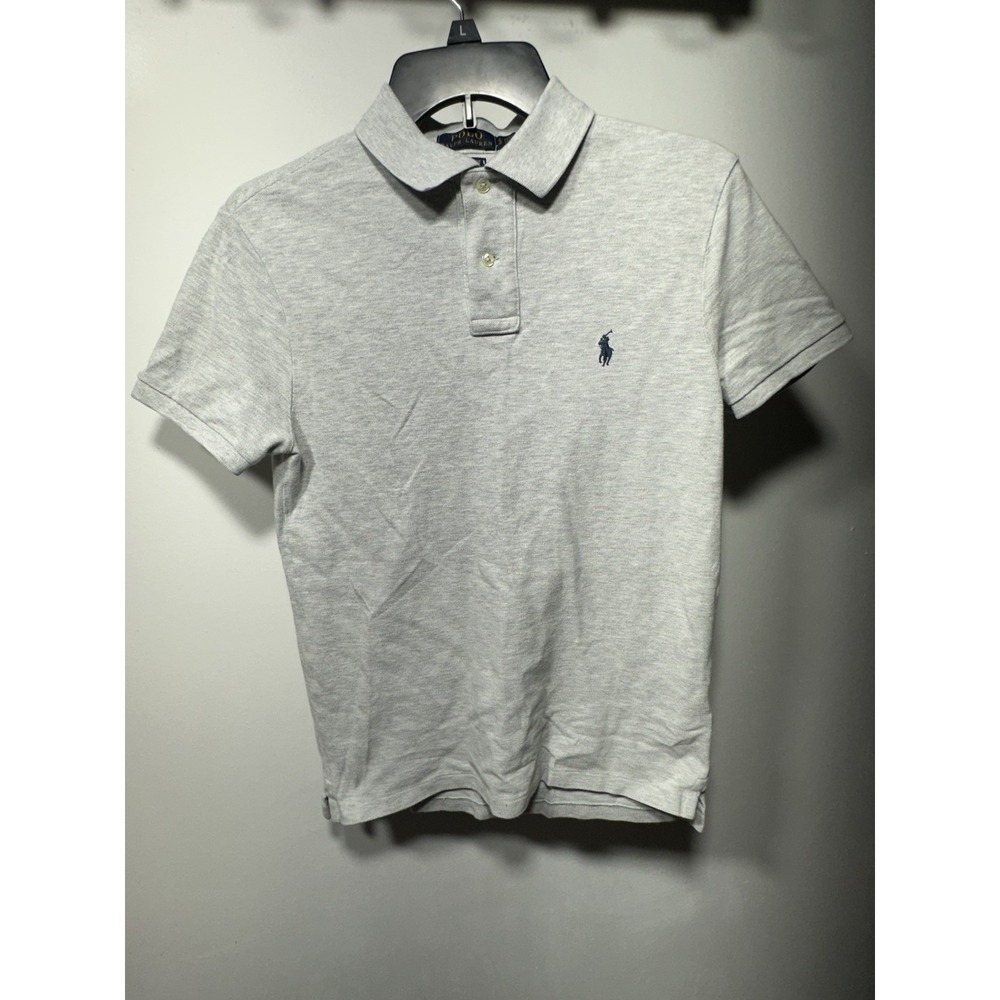 Polo Ralph Lauren Men's Small Custom Slim Fit Gray Polo Shirt Pony Logo